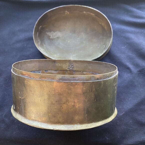 Vintage 1975 Metzke Brass With Pewter Butterfly Trinket Box. 3”x4”x6”. - Picture 10 of 12